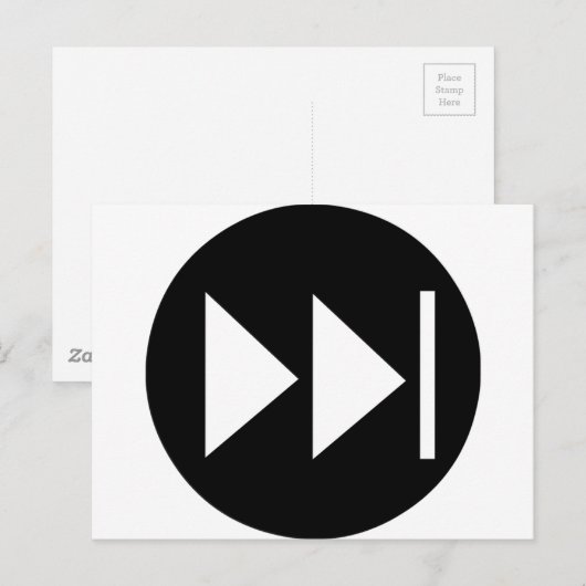 Symbool snelle Button vooruit Briefkaart (Voorkant / Achterkant)