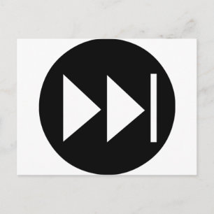 Symbool snelle Button vooruit Briefkaart