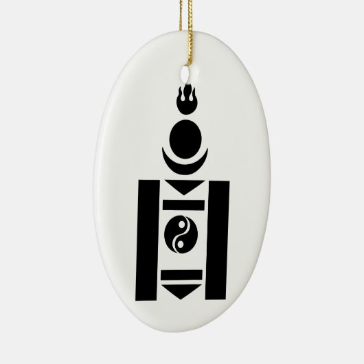 Symbool Soyombo Mongolian Keramisch Ornament (Rechts)