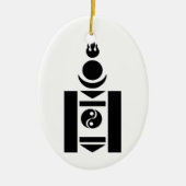 Symbool Soyombo Mongolian Keramisch Ornament (Voorkant)