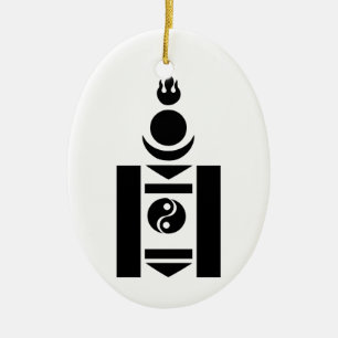 Symbool Soyombo Mongolian Keramisch Ornament