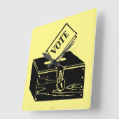 Symbool: stembus vierkante klok (Hoek)