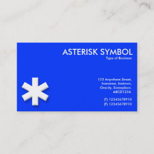 Symbool sterisk - blauw (0033FF) Visitekaartje