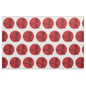 Symbool / Teken REIKI rood zwart + achtergrond Stof (Fat Quarter)
