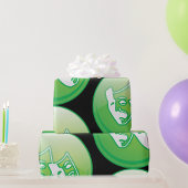 Symbool theatermasker cadeaupapier