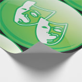 Symbool theatermasker cadeaupapier