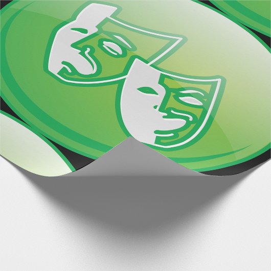 Symbool theatermasker cadeaupapier