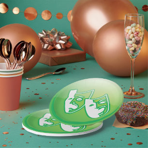 Symbool theatermasker papieren bordje