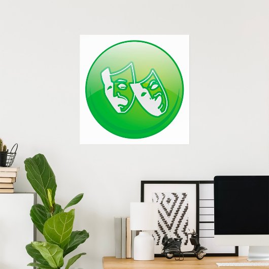 Symbool theatermasker poster