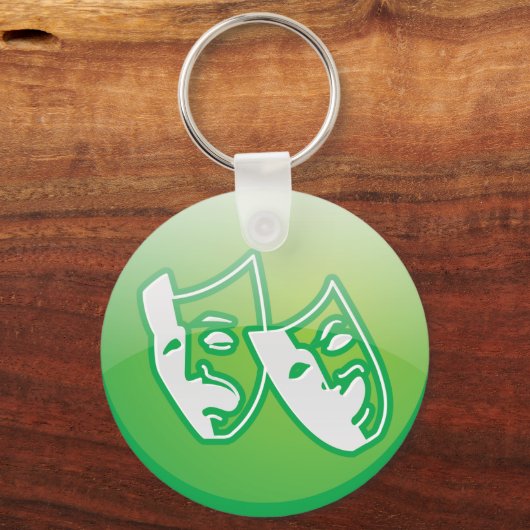 Symbool theatermasker sleutelhanger (Voorkant)