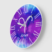 Symbool Trendy Zodiac Nebula Aries Grote Klok (Hoek)