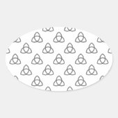 Symbool Triquetra Vesica Ovale Sticker (Voorkant)