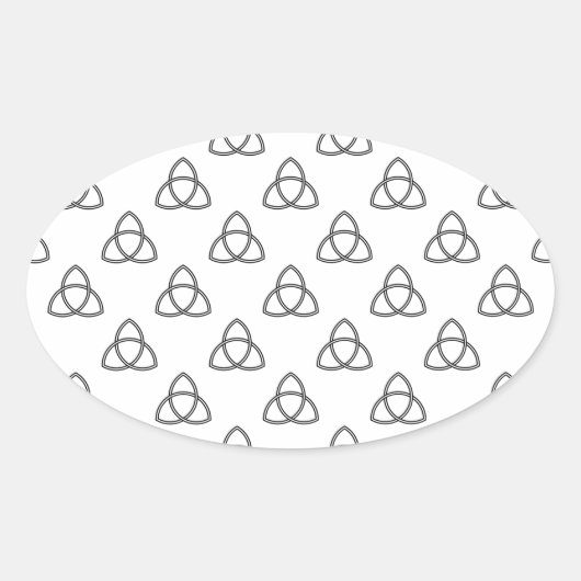 Symbool Triquetra Vesica Ovale Sticker (Voorkant)