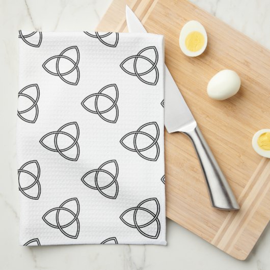 Symbool Triquetra Vesica Theedoek (Quarter Fold)