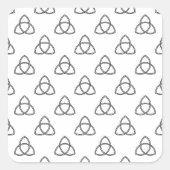 Symbool Triquetra Vesica Vierkante Sticker (Voorkant)