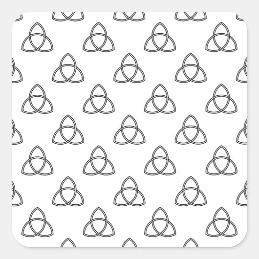 Symbool Triquetra Vesica Vierkante Sticker (Voorkant)
