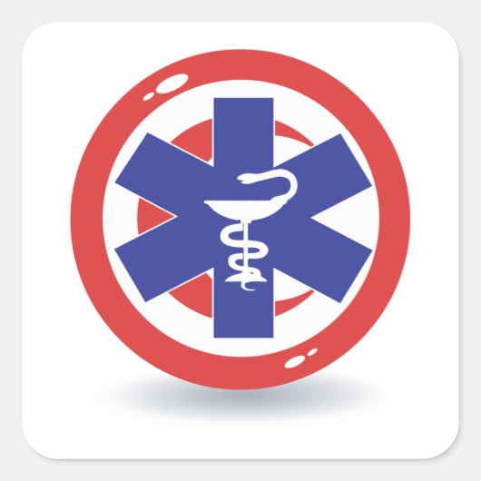 Symbool Tunesië Vierkante Sticker (Voorkant)