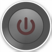 Symbool Uitschakelen Sticker (Voorkant)