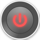 Symbool Uitschakelen Sticker (Voorkant)