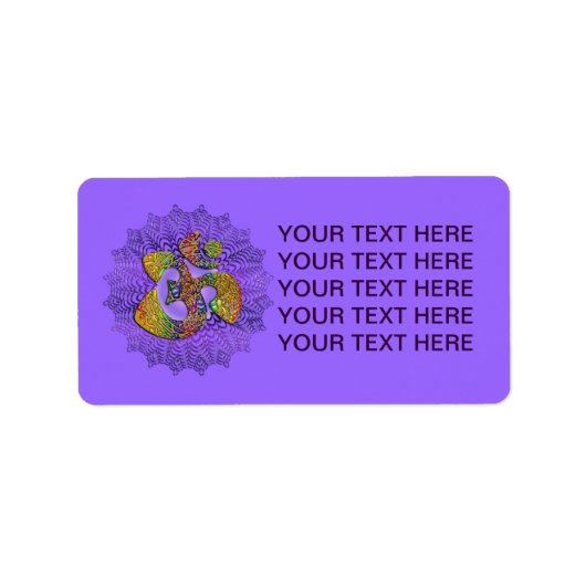 Symbool Universal OM/AUM — Ornament Etiket (Voorkant)