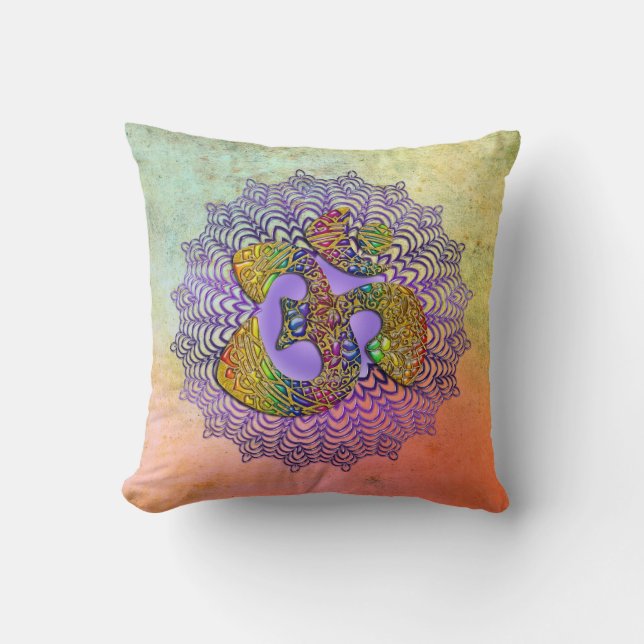 Symbool Universal OM/AUM — Ornament Kussen (Voorkant)