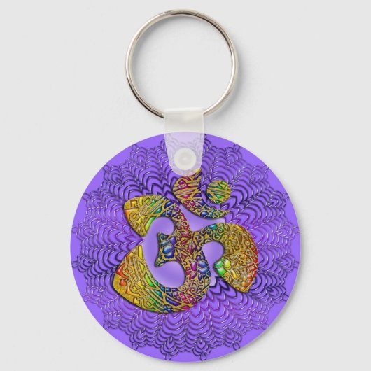 Symbool Universal OM/AUM — Ornament Sleutelhanger (Voorkant)