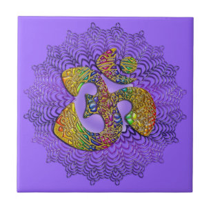 Symbool Universal OM/AUM — Ornament Tegeltje