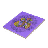 Symbool Universal OM/AUM — Ornament Tegeltje (Zijkant)