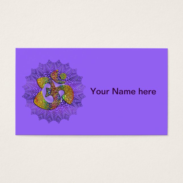 Symbool Universal OM/AUM — Ornament Visitekaartje (Voorkant)