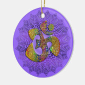 Symbool Universal OM / AUM - sierlijk Keramisch Ornament (Links)