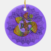Symbool Universal OM / AUM - sierlijk Keramisch Ornament (Achterkant)