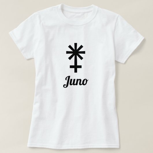 ⚵ symbool van asteroïde Juno T-shirt (Design voorkant)