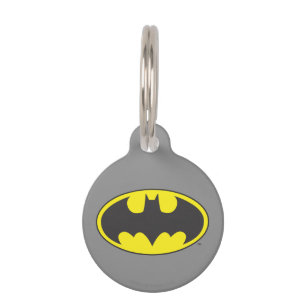 Symbool van Batman het Ovale Logo van de Knuppel Huisdierpenning