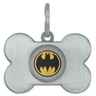 Symbool van Batman Klassiek Rond Logo Huisdieren Naamplaatje