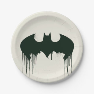 Symbool   van Batman Logo Spraypaint Papieren Bordje