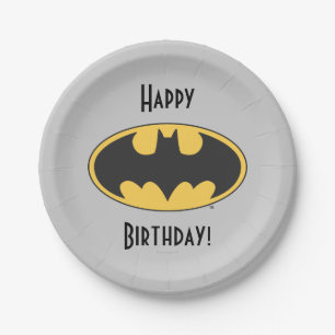 Symbool van Batman Ovaal Logo Papieren Bordje