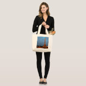 Symbool van Berlijnse Overwinningszuil Grote Tote Bag (Voorkant (model))