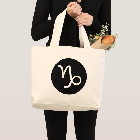 Symbool van Capricorn Grote Tote Bag (Voorkant (product))