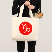 Symbool van Capricorn Grote Tote Bag (Voorkant (product))