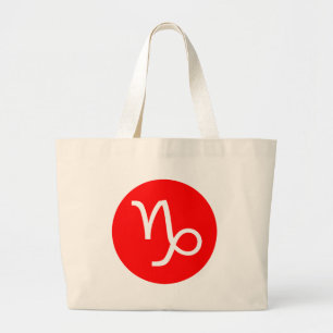 Symbool van Capricorn Grote Tote Bag
