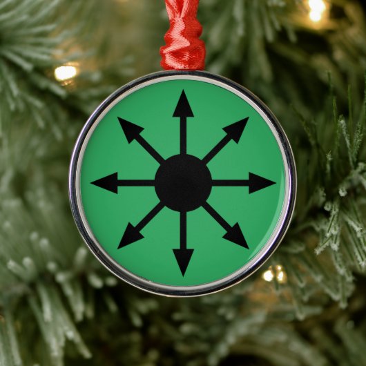 Symbool van Chaos Metalen Ornament (Boom)