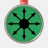 Symbool van Chaos Metalen Ornament (Voorkant)