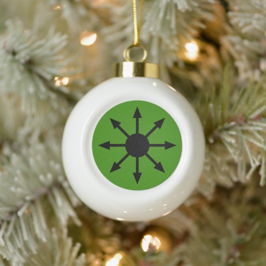 Symbool van Chaos Star Keramische Bal Ornament (Boom)