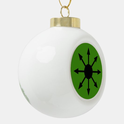 Symbool van Chaos Star Keramische Bal Ornament (Links)