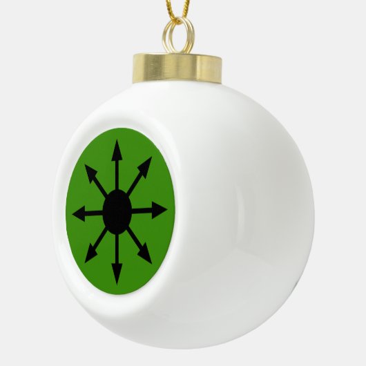 Symbool van Chaos Star Keramische Bal Ornament (Rechts)