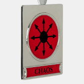 Symbool van Chaos Verzilverd Banner Ornament (Rechts)