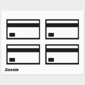 Symbool van credit Kaart Rechthoekige Sticker (Vel)