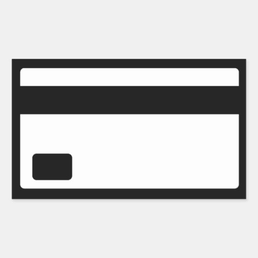 Symbool van credit Kaart Rechthoekige Sticker (Voorkant)