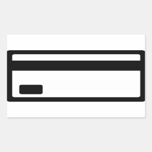 Symbool van credit Kaart Rechthoekige Sticker