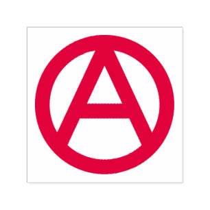 Symbool van de anarchistische rode anarchie  zelfinktende stempel